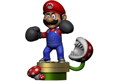 Super Mario boxer for 3d print STL Modelo 3D