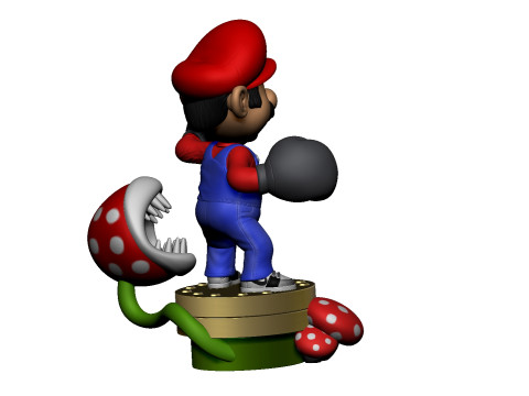 Super Mario boxer for 3d print STL Modelo 3D