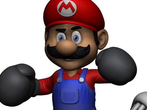 Super Mario boxer for 3d print STL Modelo 3D