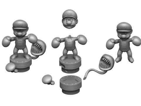Super Mario boxer for 3d print STL Modelo 3D