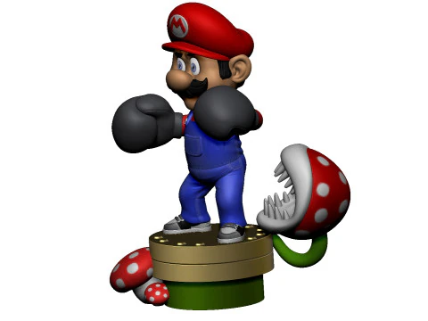 Super Mario boxer for 3d print STL 3D Model