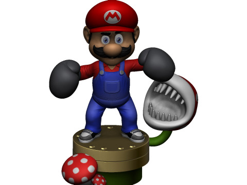 Super Mario boxer for 3d print STL Modelo 3D