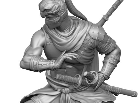 Rise of the Ronin Yasusuke Sawamura 2 stand options for 3d print STL 3D 모델