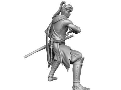 Rise of the Ronin Yasusuke Sawamura 2 stand options for 3d print STL 3D 모델