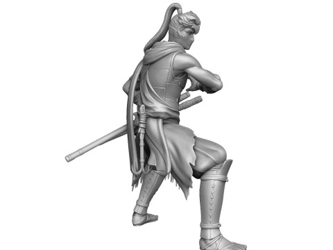 Rise of the Ronin Yasusuke Sawamura 2 opcje stojak&oacute;w do druku 3D STL Model 3D