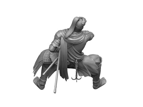 Rise of the Ronin Yasusuke Sawamura 2 opcje stojak&oacute;w do druku 3D STL Model 3D