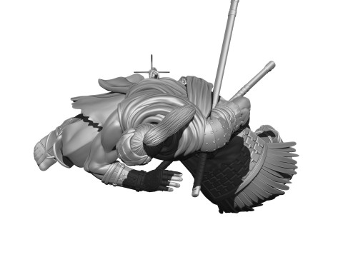 Rise of the Ronin Yasusuke Sawamura 2 stand options for 3d print STL 3D 모델