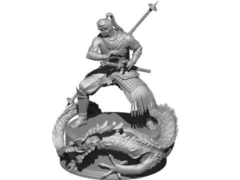 Rise of the Ronin Yasusuke Sawamura 2 stand options for 3d print STL 3D 모델