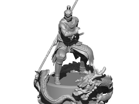 Rise of the Ronin Yasusuke Sawamura 2 opcje stojak&oacute;w do druku 3D STL Model 3D