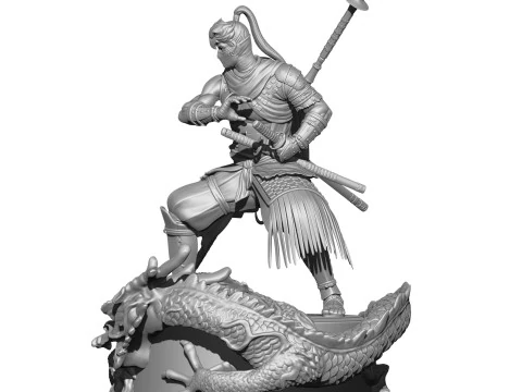 Rise of the Ronin Yasusuke Sawamura 2 opcje stojak&oacute;w do druku 3D STL Model 3D