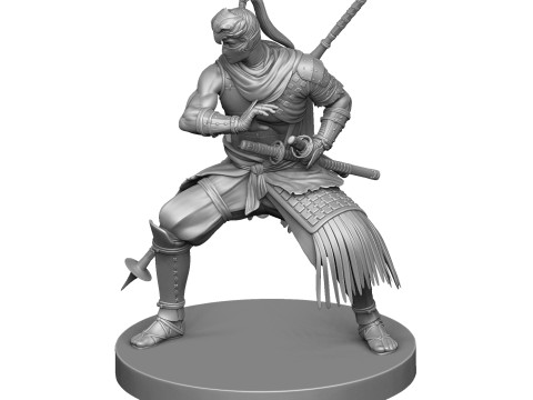 Rise of the Ronin Yasusuke Sawamura 2 stand options for 3d print STL Modelo 3D