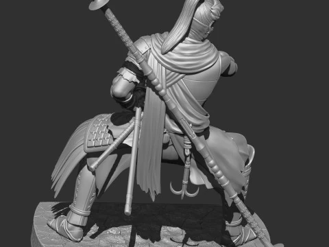 Rise of the Ronin Yasusuke Sawamura 2 opcje stojak&oacute;w do druku 3D STL Model 3D