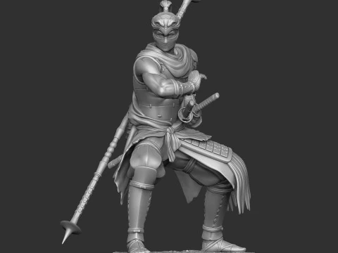 Rise of the Ronin Yasusuke Sawamura 2 opcje stojak&oacute;w do druku 3D STL Model 3D