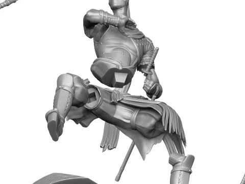 Rise of the Ronin Yasusuke Sawamura 2 opcje stojak&oacute;w do druku 3D STL Model 3D