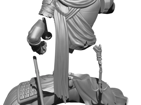 Rise of the Ronin Yasusuke Sawamura 2 opcje stojak&oacute;w do druku 3D STL Model 3D