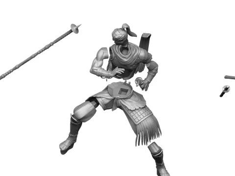 Rise of the Ronin Yasusuke Sawamura 2 opcje stojak&oacute;w do druku 3D STL Model 3D