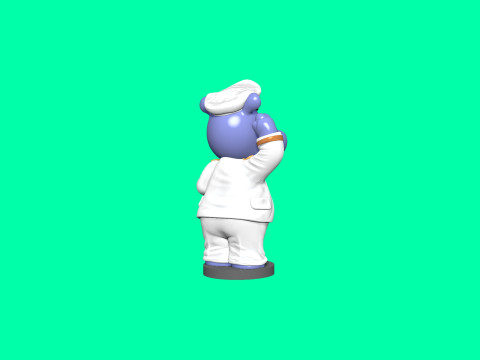KAPTAIN HAPPY HIPPO FOR 3D PRINT STL 3D Принт Модель