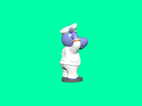 KAPTAIN HAPPY HIPPO FOR 3D PRINT STL 3D Принт Модель