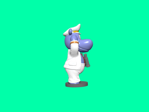 KAPTAIN HAPPY HIPPO FOR 3D PRINT STL 3D Принт Модель