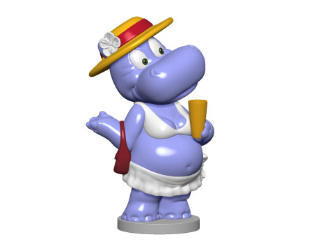 Hippo Susi Sonnenschein Kindersurprise for 3d print stl 3D Print Model