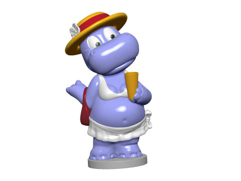 Hippo Susi Sonnenschein Kindersurprise for 3d print stl 3D Print Model