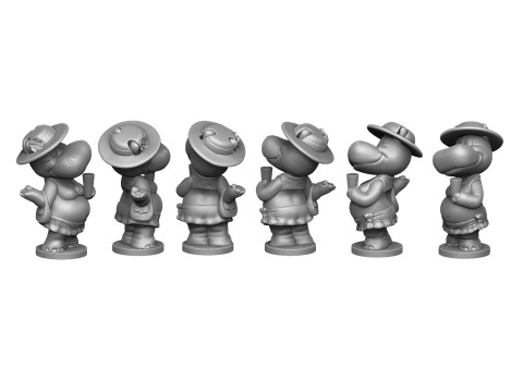 Hippo Susi Sonnenschein Kindersurprise for 3d print stl 3Dプリントモデル