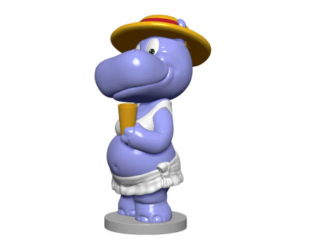 Hippo Susi Sonnenschein Kindersurprise for 3d print stl 3D Print Model