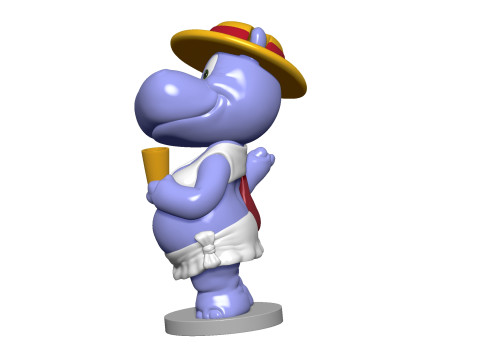 Hippo Susi Sonnenschein Kindersurprise for 3d print stl 3Dプリントモデル