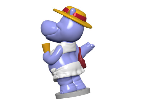 Hippo Susi Sonnenschein Kindersurprise for 3d print stl 3Dプリントモデル