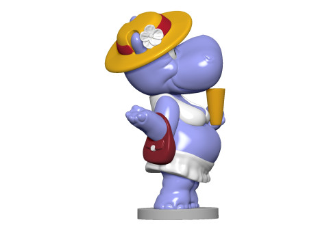 Hippo Susi Sonnenschein Kindersurprise for 3d print stl 3Dプリントモデル