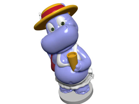 Hippo Susi Sonnenschein Kindersurprise for 3d print stl 3D Print Model