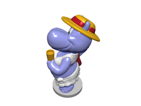 Hippo Susi Sonnenschein Kindersurprise for 3d print stl 3Dプリントモデル