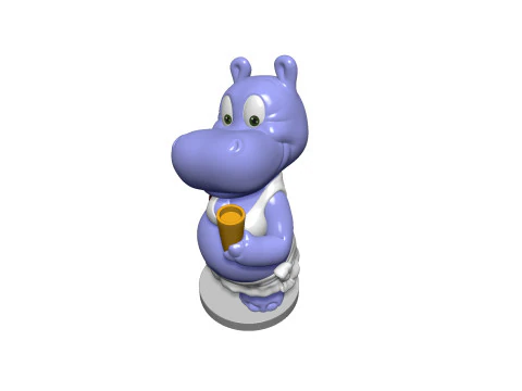 Hippo Susi Sonnenschein Kindersurprise for 3d print stl 3D Print Model
