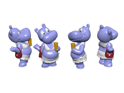 Hippo Susi Sonnenschein Kindersurprise for 3d print stl 3D Print Model