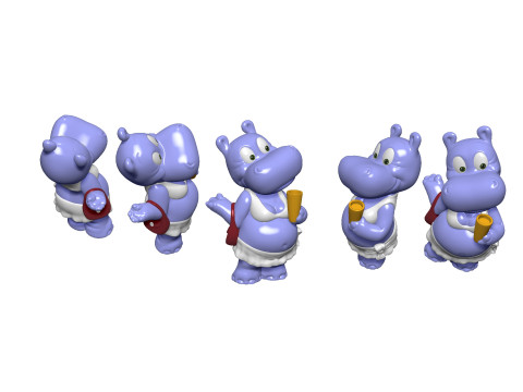 Hippo Susi Sonnenschein Kindersurprise for 3d print stl 3Dプリントモデル