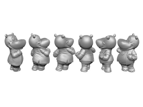 HIPPO NICO NEUREICH FOR 3D PRINT STL 3D 프린트 모델