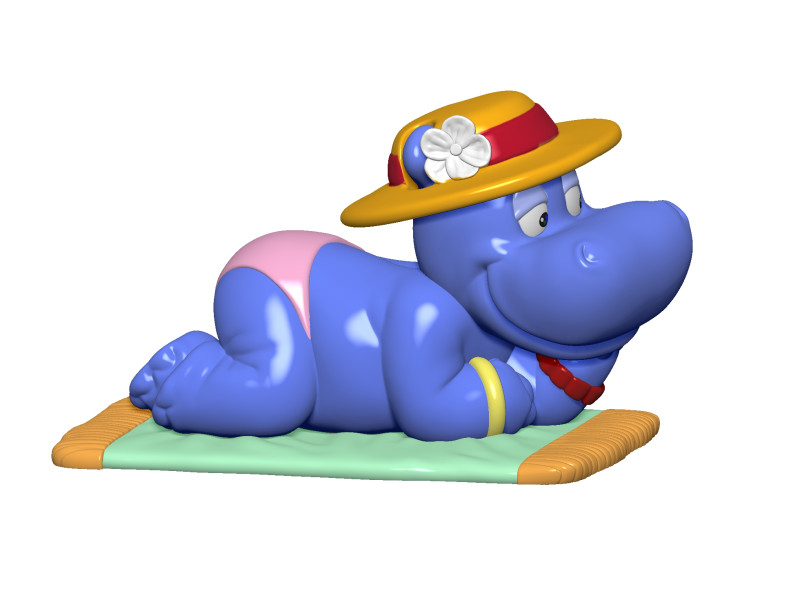 HIPPO BABSI BABY FOR 3D PRINT STL 3D-Druckmodell .c4d .max .obj .3ds .fbx .stl .blend 