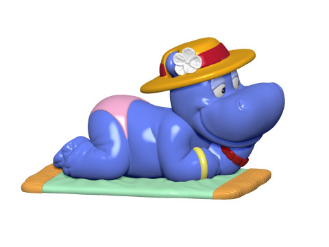 HIPPO BABSI BABY FOR 3D PRINT STL 3Dプリントモデル
