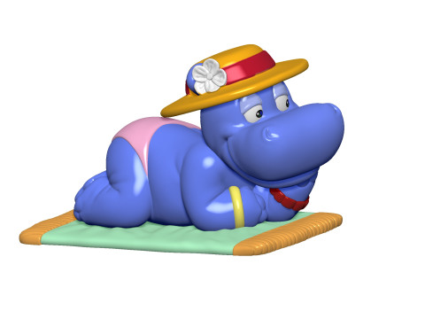 HIPPO BABSI BABY FOR 3D PRINT STL 3D-Druckmodell