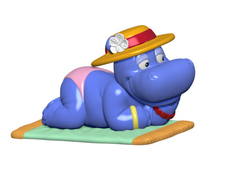 HIPPO BABSI BABY FOR 3D PRINT STL 3D Print Model