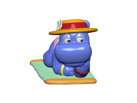 HIPPO BABSI BABY FOR 3D PRINT STL 3D-Druckmodell