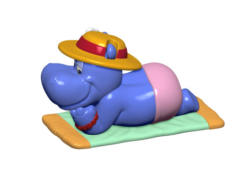 HIPPO BABSI BABY FOR 3D PRINT STL 3D-Druckmodell