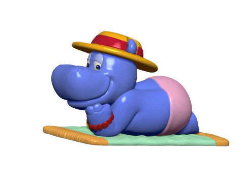 HIPPO BABSI BABY FOR 3D PRINT STL 3D Print Model
