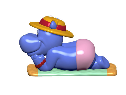 HIPPO BABSI BABY FOR 3D PRINT STL 3D-Druckmodell