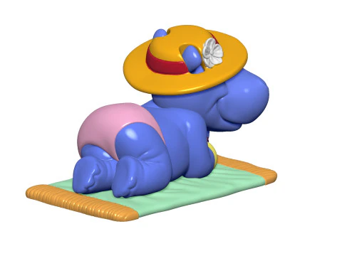 HIPPO BABSI BABY FOR 3D PRINT STL 3D Print Model