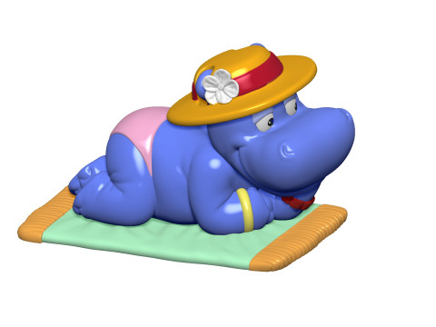 HIPPO BABSI BABY FOR 3D PRINT STL 3D-Druckmodell