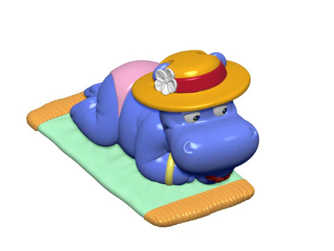 HIPPO BABSI BABY FOR 3D PRINT STL 3D Print Model