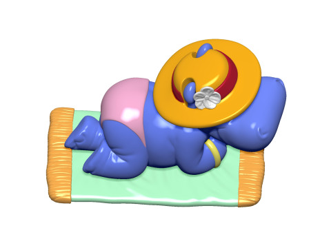 HIPPO BABSI BABY FOR 3D PRINT STL 3D-Druckmodell