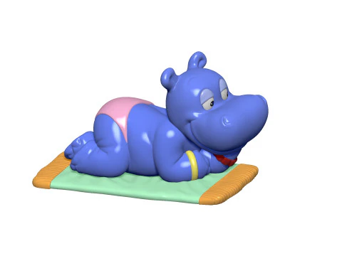 HIPPO BABSI BABY FOR 3D PRINT STL 3D Print Model