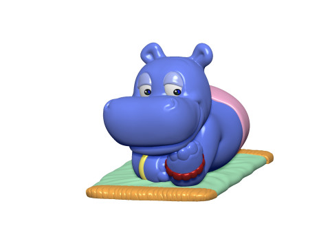HIPPO BABSI BABY FOR 3D PRINT STL 3D-Druckmodell
